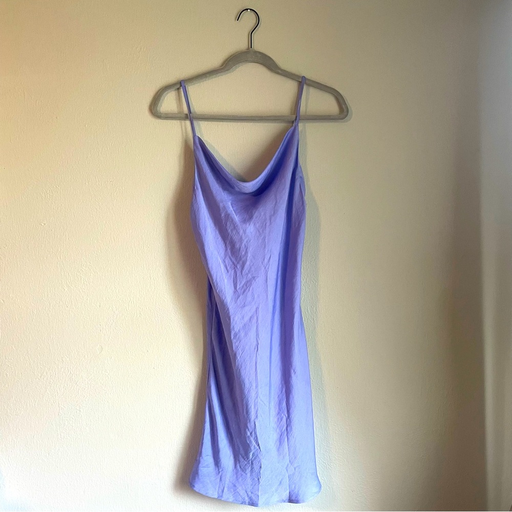 Sky Blue Satin Dress